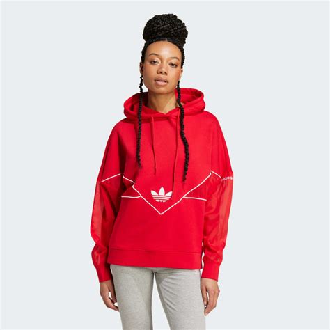 adidas hoddie damen rot